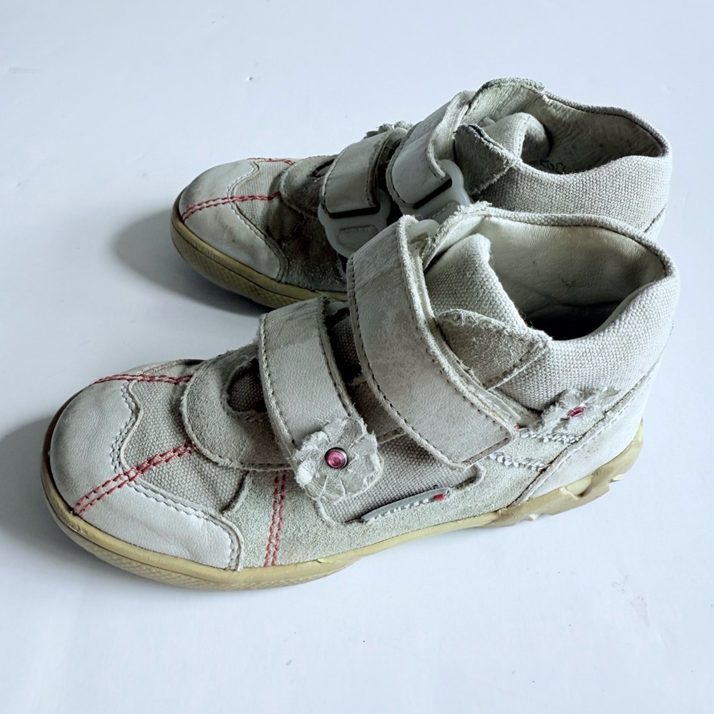 Richter Girls Toddler Shoes Size EU 25 US 9 Panna Silver Flower High Tops Bootie
